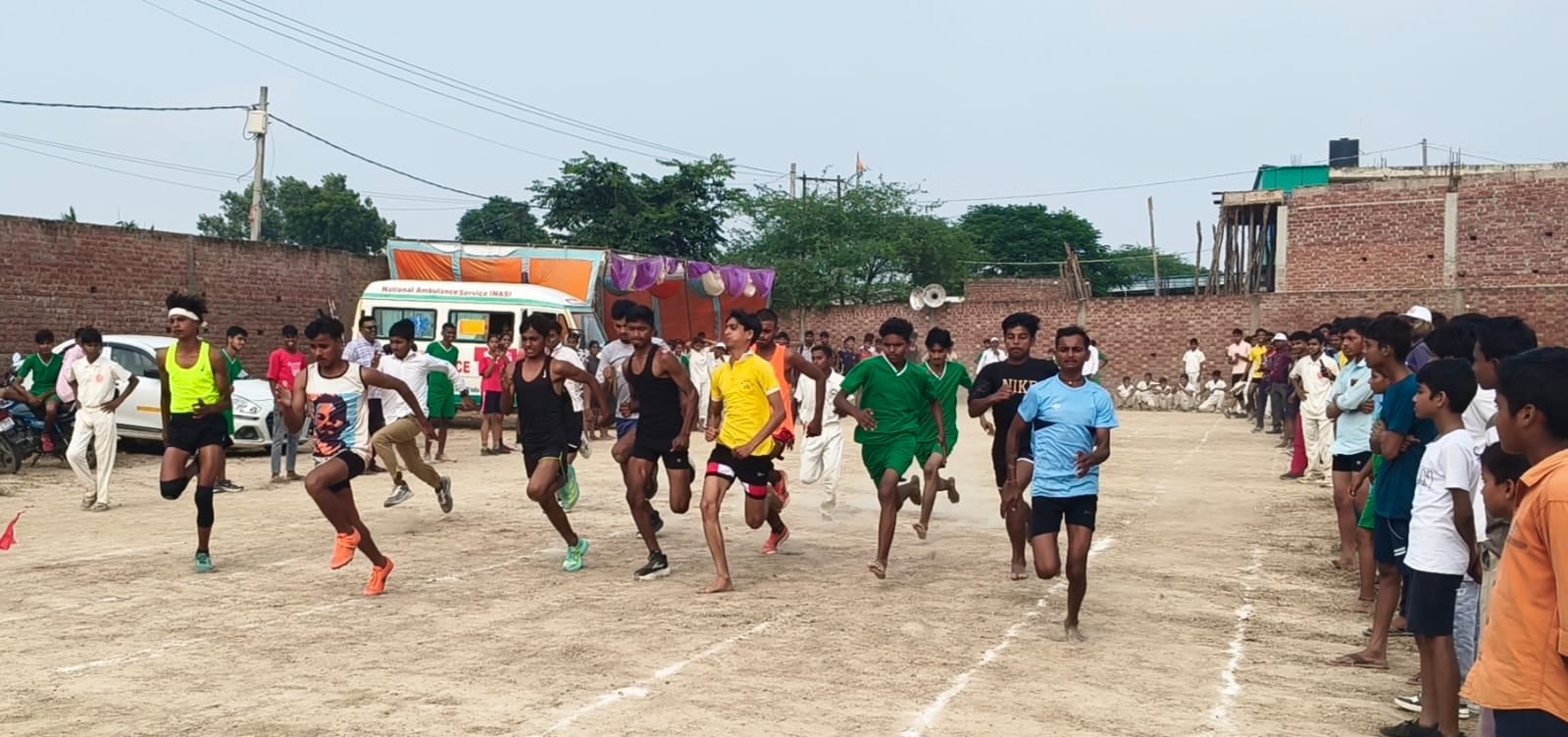 69th District Youth Festival kicks off in Bhogaon; athletes display their prowess.