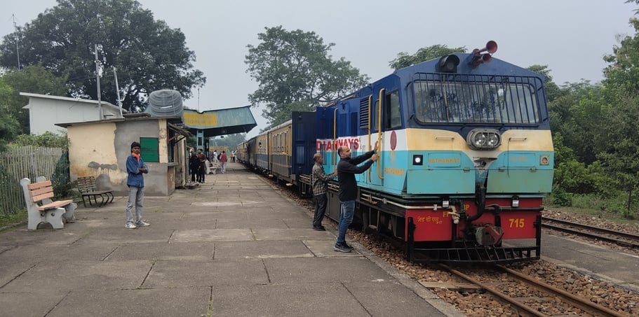 Rail services restored in Kangra Valley; trains packed on the very first day.