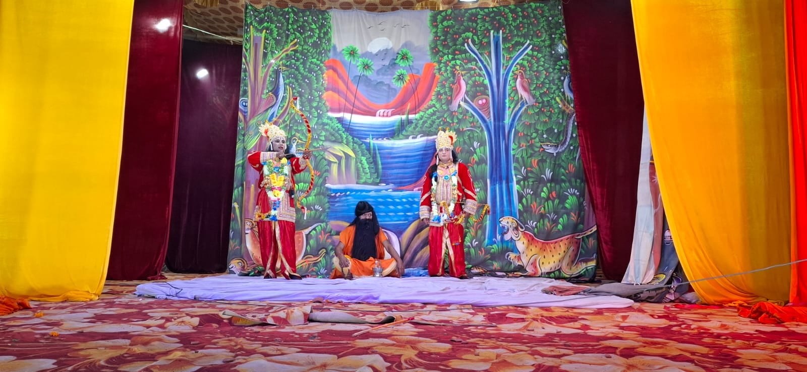 Staging of Sita Swayamvar and the Ram-Parashuram dialogue; huge crowds gathered.