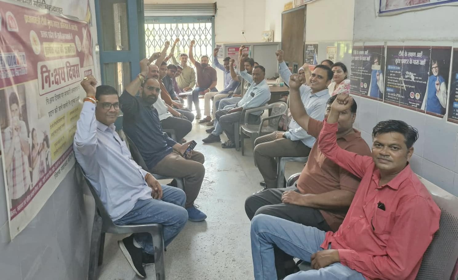TB workers launch strike over seven-point demands.