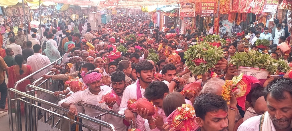 Mirzapur News: नवरात्र के पहले दिन 5 लाख भक्तों ने किए मां विंध्यवासिनी के दिव्य स्वरूप के दर्शन