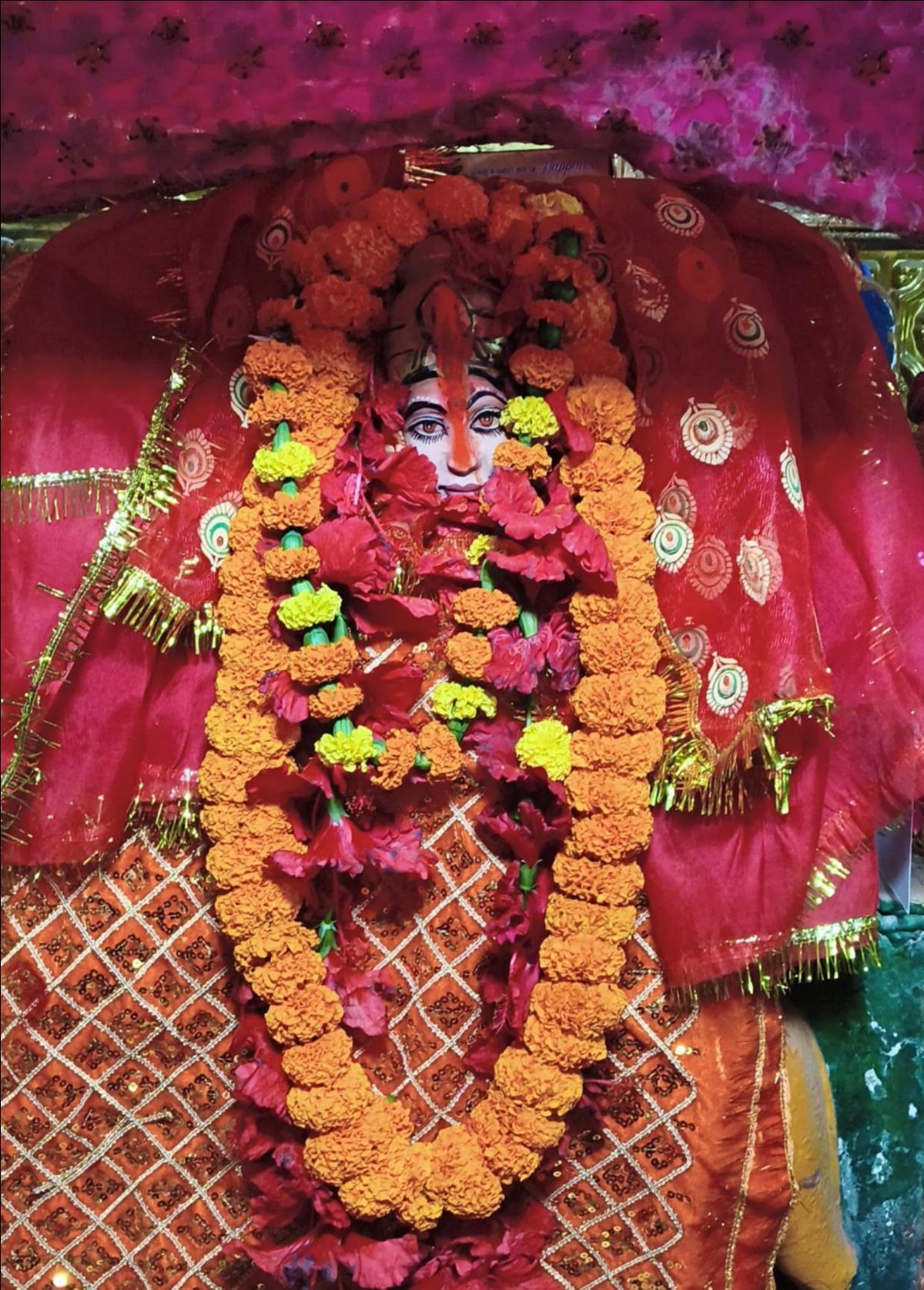 Sonebhadra News: चमेली और गुड़हल के फूल चढ़ाकर की मां ब्रह्मचारिणी की आराधना