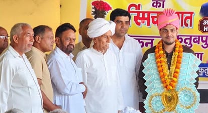सोनीपत के गांव बली कुतुबपुर पहुंचे एचसीएस परीक्षा में प्रदेश में प्रथम रहे अभिषेक सरोहा का स्वा