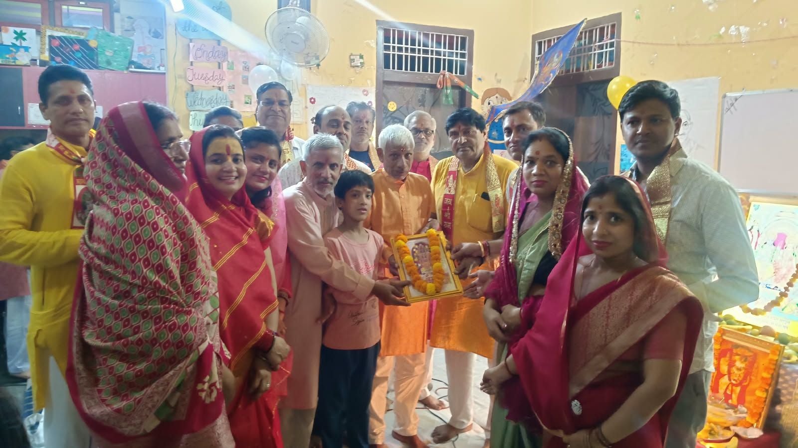 Devotees danced to the hymns of the Mother Goddess during the Sunderkand recitation.