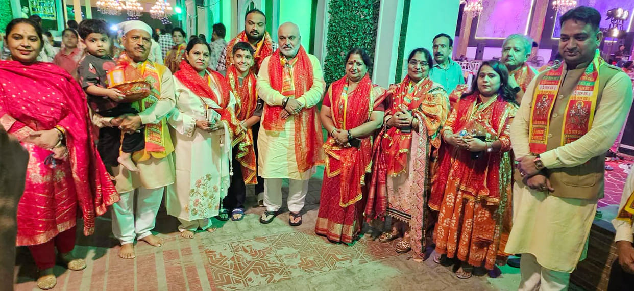 Sang praises of the Mother Goddess at the *chowki* (devotional gathering)