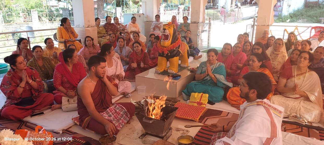 The Art of Living organized Navratri puja in Bilaspur.