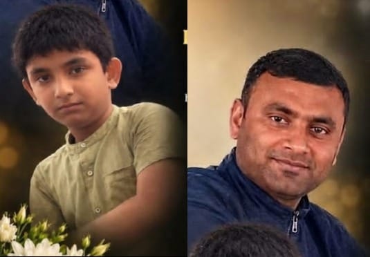 father and son die in bangal durga puja accident mother injured pall of gloom descends at village