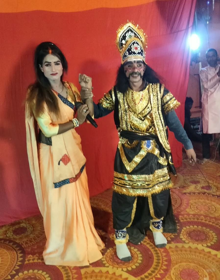 Siddharthnagar News: गोपिया में शूर्पणखा प्रसंग से सुग्रीव मित्रता तक की लीला का मंचन
