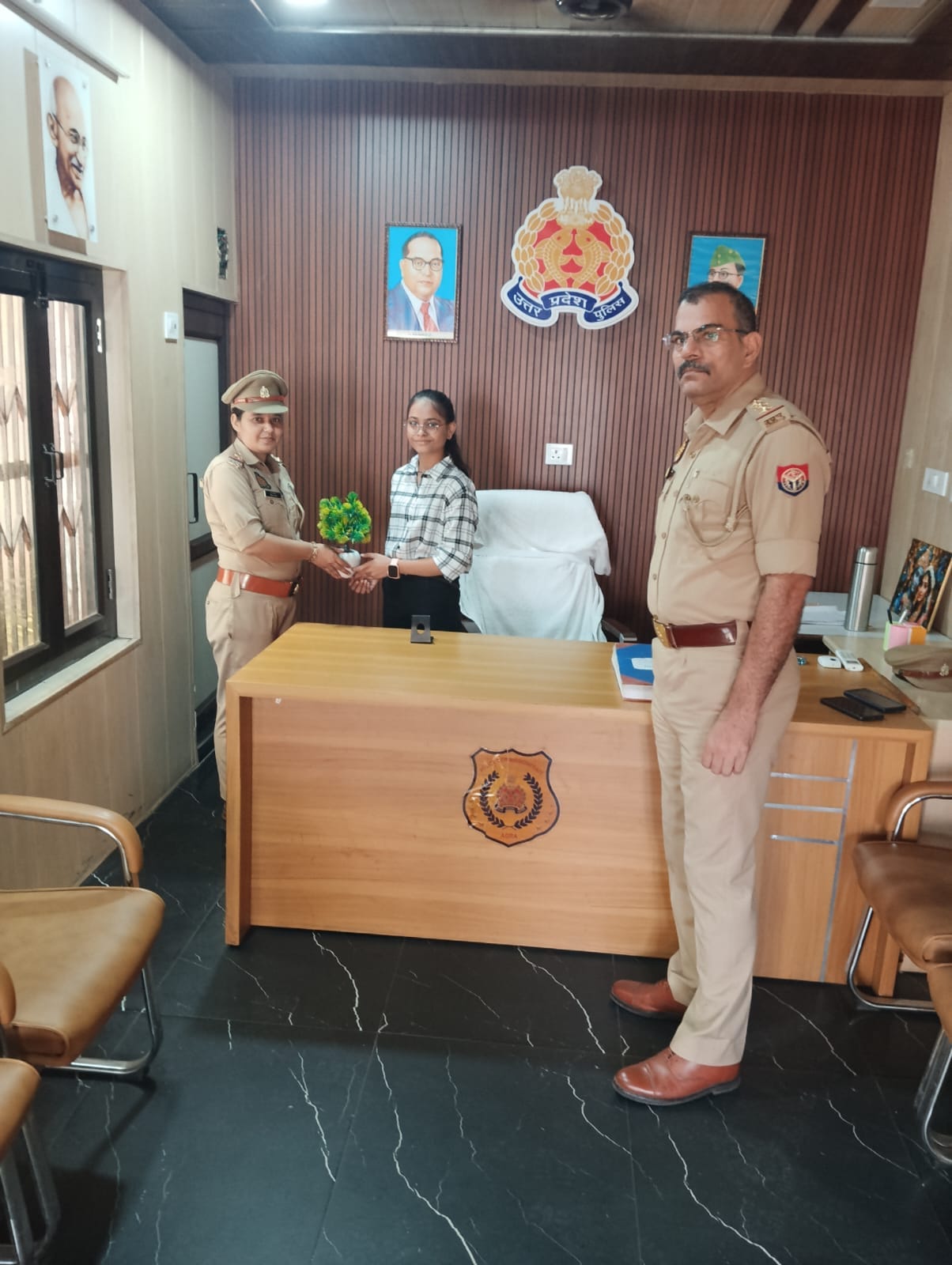 Under the 'Mission Shakti' Campaign 6.0, an 8th-grade student was appointed as a one-day Station House Officer (SHO).