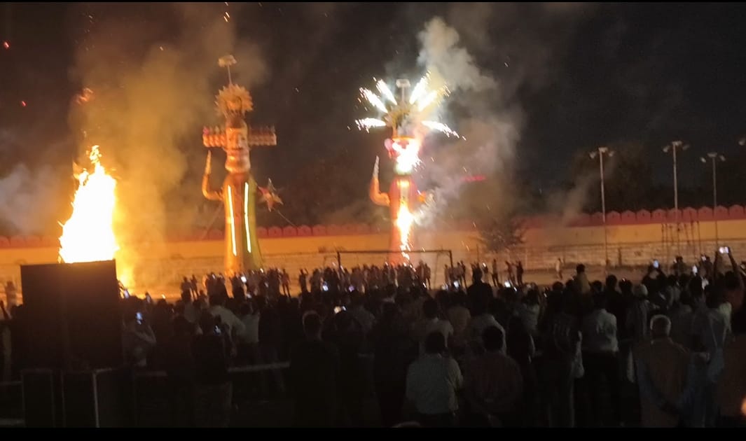 udaipur ravana dahan dussehra 70 feet ravana meghnad kumbhkaran 100 feet lanka