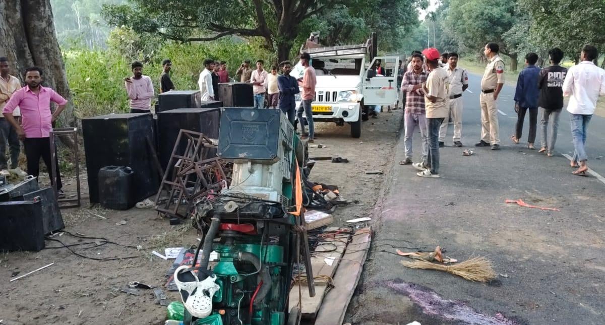शहडोल: डीजे लोड पिकअप पलटा, एक की मौत, नौ घायल; दुर्गा प्रतिमा विसर्जन में शामिल होने खन्नौधी जा रहा था वाहन