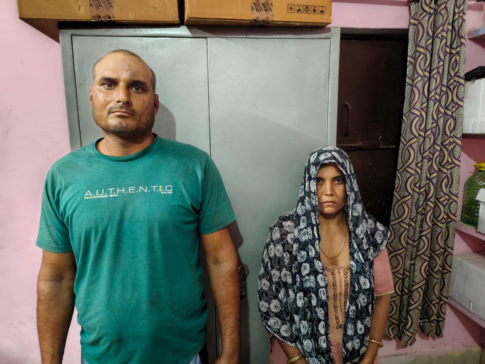 बच्चों की आरोपी मां और उसके प्रेमी पुलिस गिरफत में। 