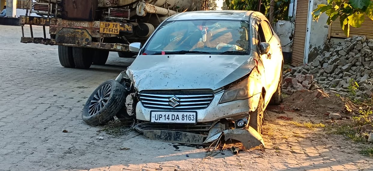 Car hits tree, airbags deploy to save lives