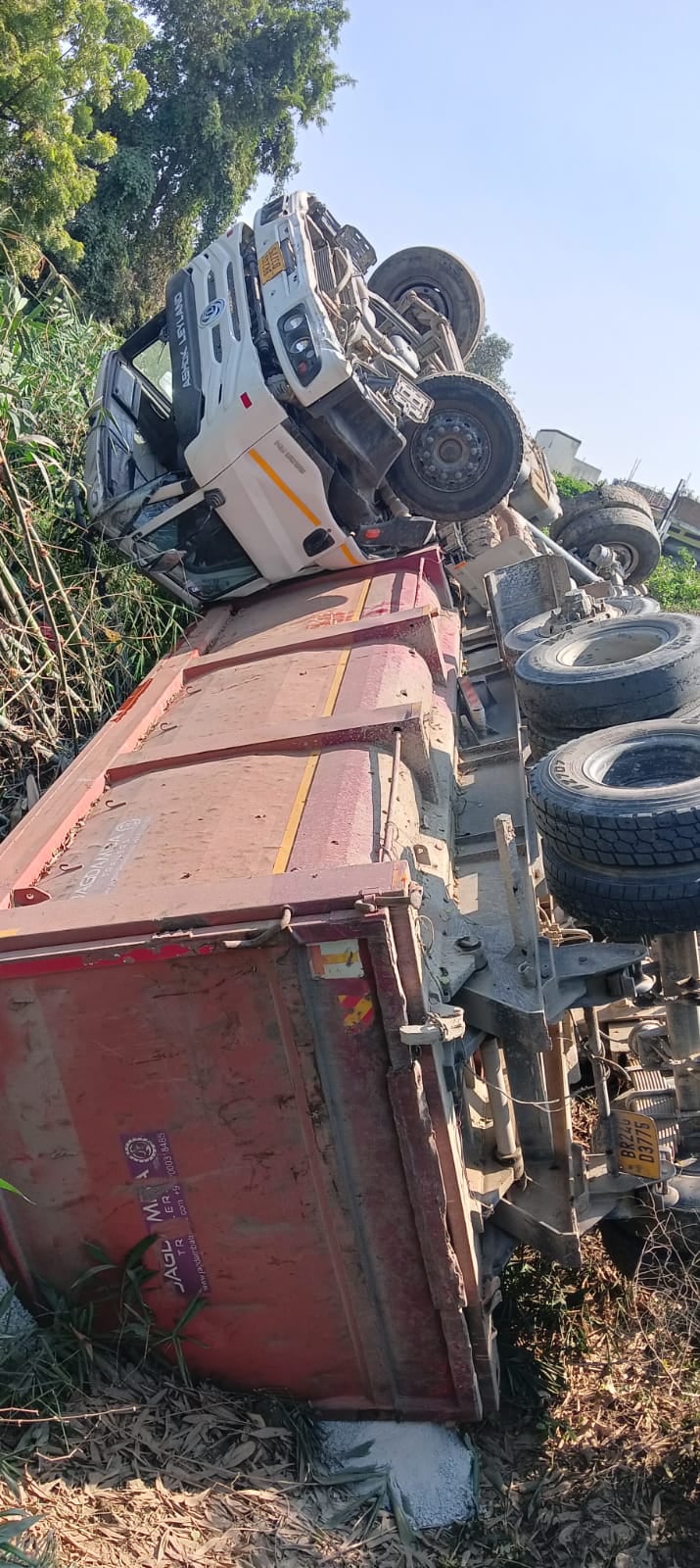 Dumper plunges into 50-foot-deep gorge after driver dozes off