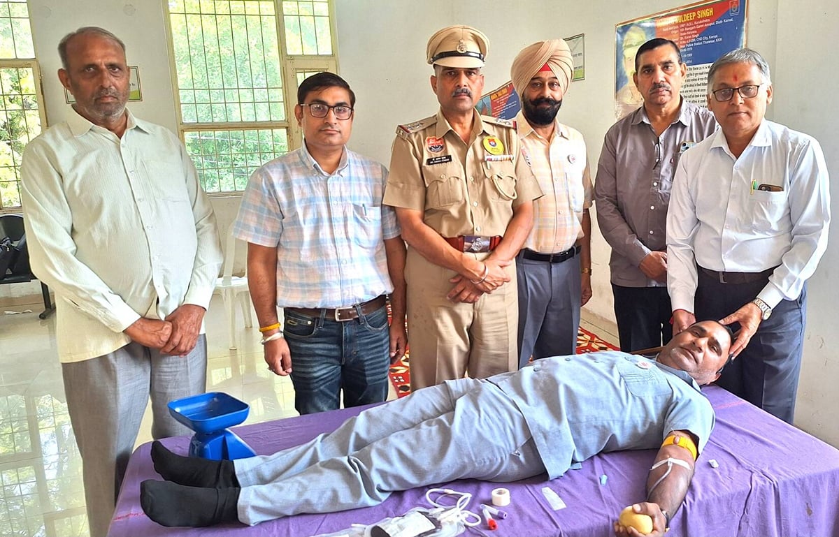 Kurukshetra News: शिविर में 22 लोगों ने किया रक्तदान