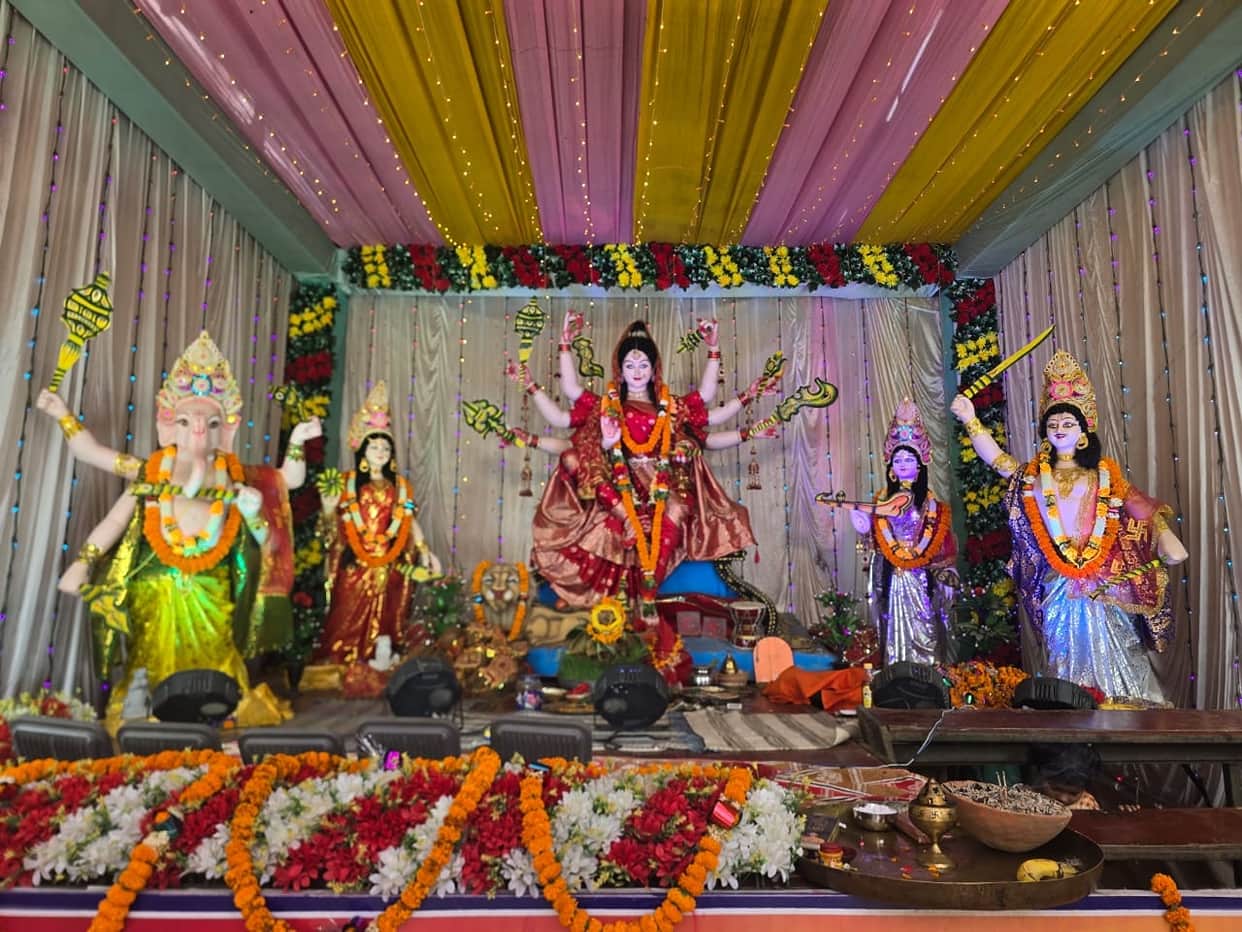 Immersion of Goddess Durga idols; the city resounds with chants
