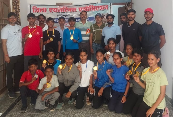 Lakhimpur Kheri News: जिला एथलेटिक्स मीट में खिलाड़ियों ने दिखाया दम, 14 एथलीटों का नेशनल मीट के लिए चयन