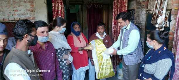 distribution of food to needy person