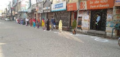 In Kashipur, people followed social distancing everywhere