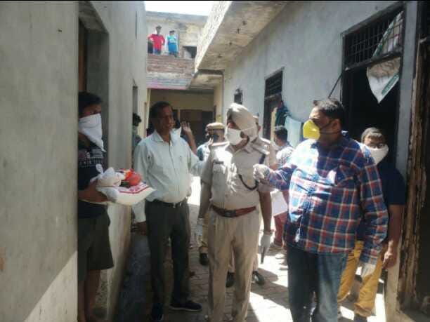 distribute the food in the poor and needful people