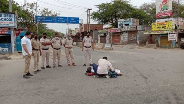 beat police in sonipat