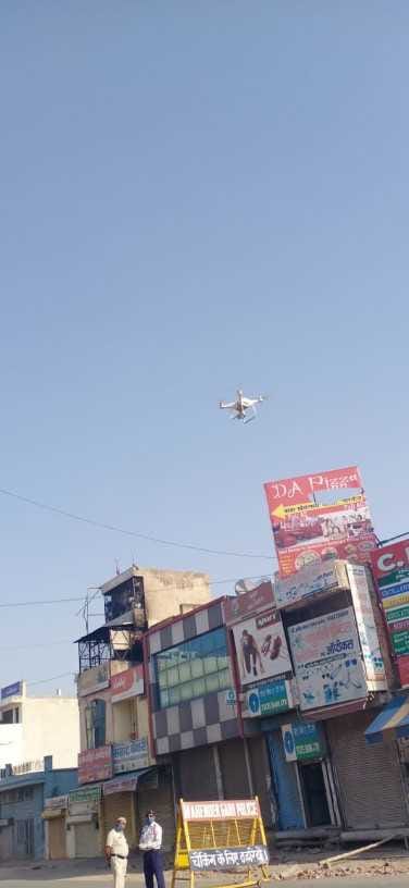 lockdown police are keeping an eye on people with drone cameras narnaul