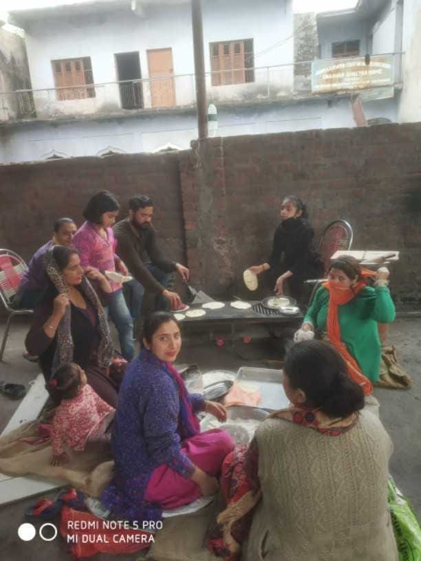 Women's And Children's in Front For Helping Needy