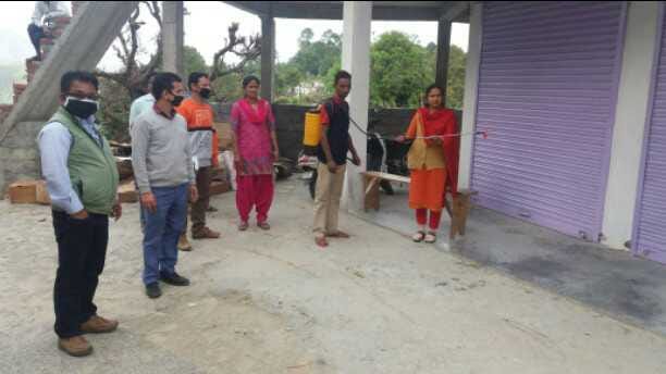 Young businessman took responsibility to sanitize many villages