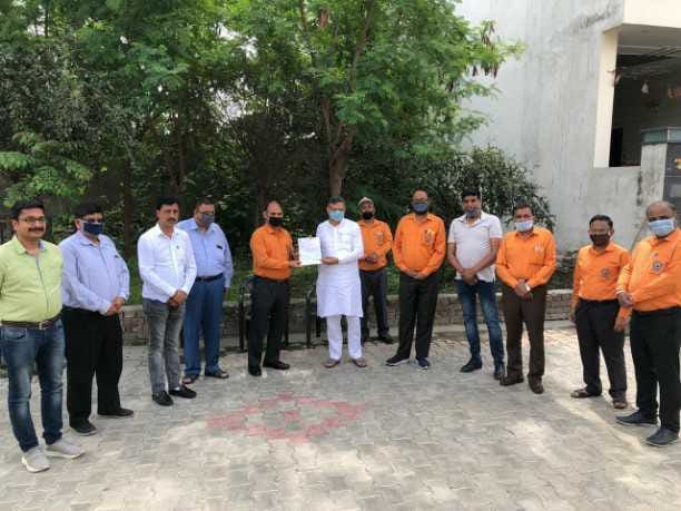 Haryana Corona Relief Fund's check