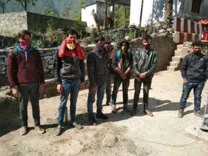 four nepali labour crossed the border illegally through mahakali river.