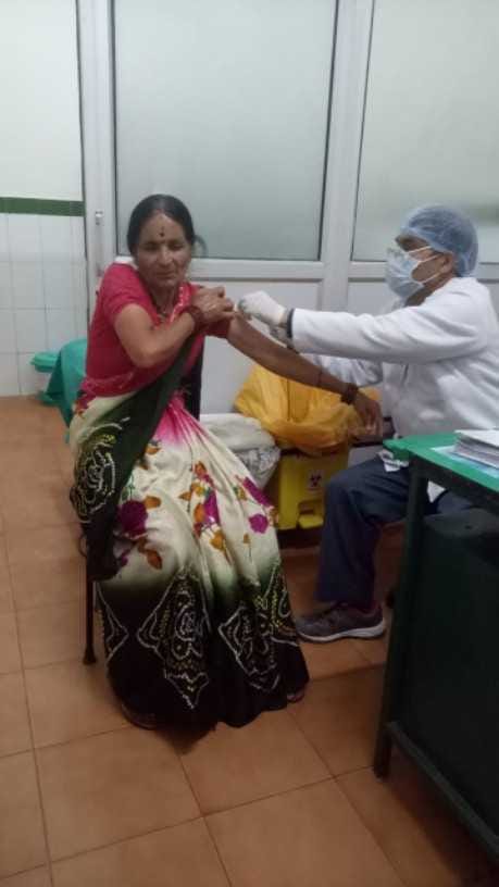 The monkey injured the woman by biting
