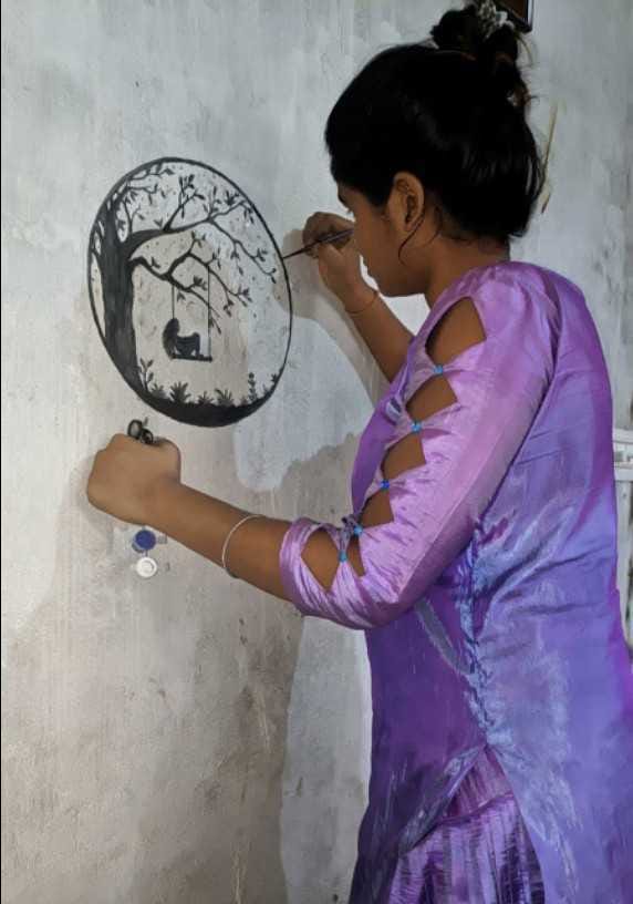 National Para players decorated the walls of the house with wall paintings