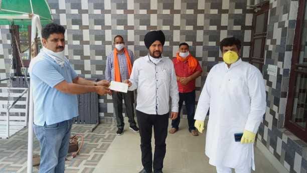 cheque for PM cares fund