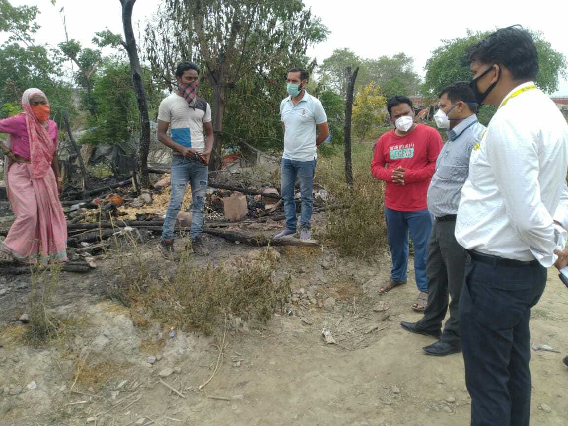 Fire burned in laborers' hut near Lalkuan over bridge