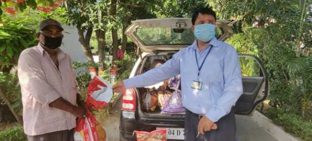 Ration distributed to the needy from the bank