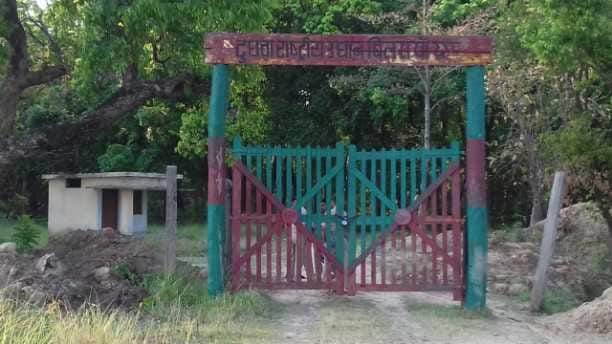 Deep ditch dug along the side of Dudhwa forest