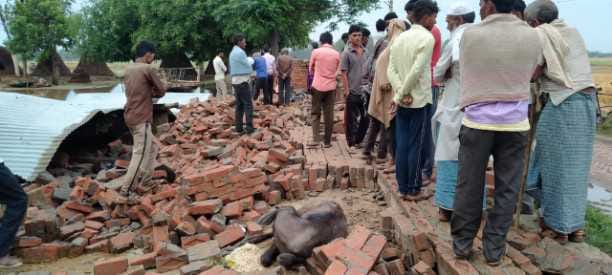 Storm-rain caused heavy destruction in the district, wall collapses, couple's death
