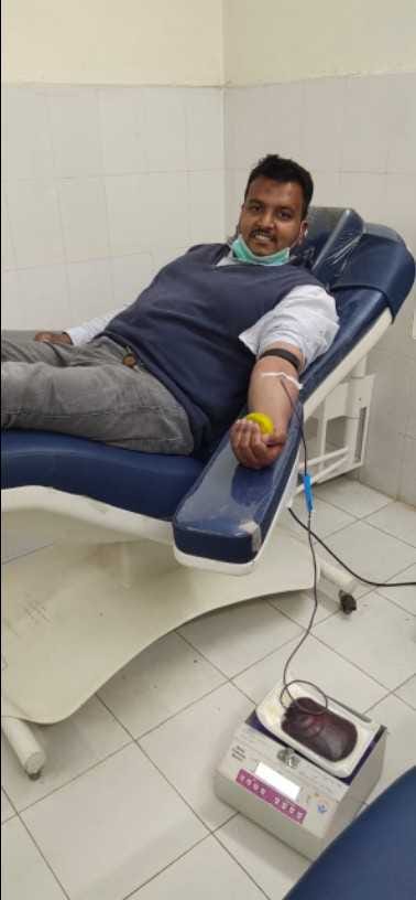 Aman also donated blood for the children with Thalassemia