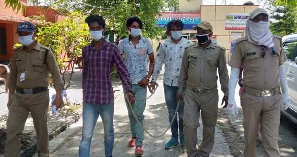 Three accused arrested for planning robbery, Tamancha and eight cartridges recovered