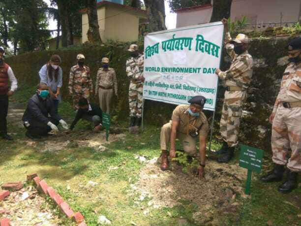 ITBP pledges to make the land green, planting saplings in Tehsil campus.