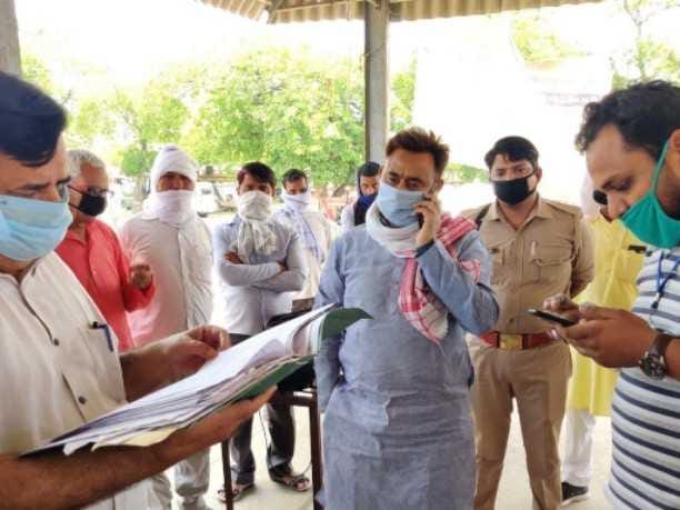bulandshahar MP inspected wheat purchasing centers