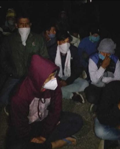 Statment of the case of blocked the bus migrants