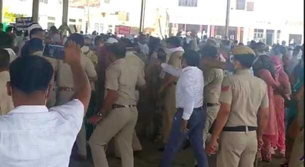 Police used force on physical teachers performing in Uchana