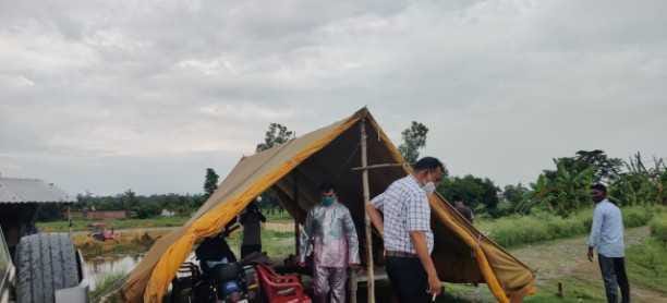 Administration alerts to families settled in upper part of Sharda Sagar Dam