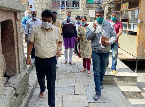 inspection to jageshwer temple from DM