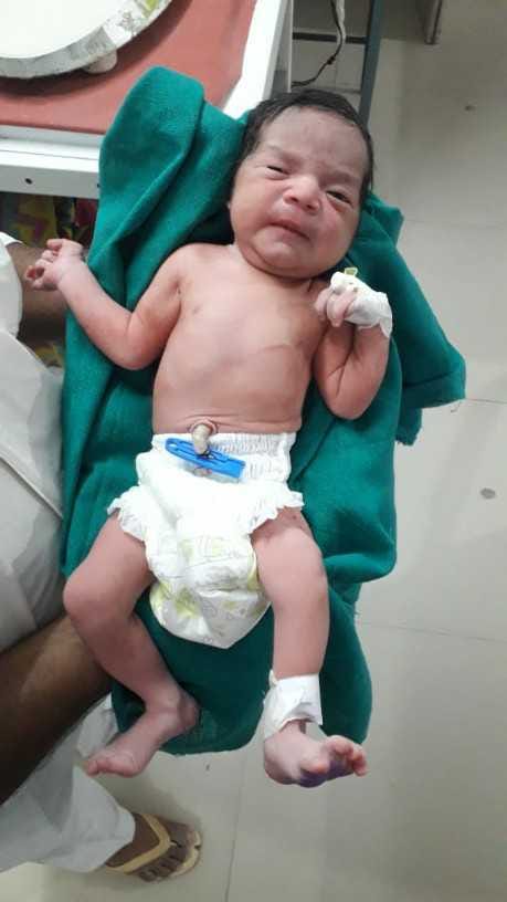 girl child found in front of commissioner office