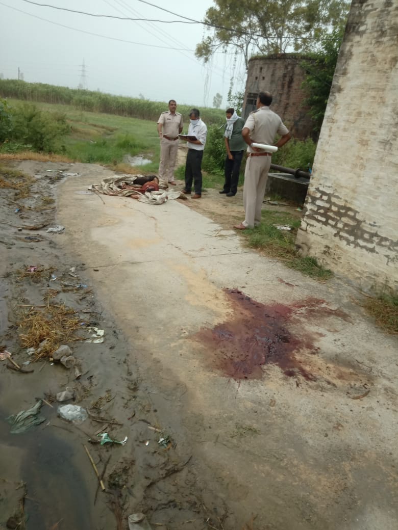 खेत में गए युवक की गंडासी से गला काटकर हत्या