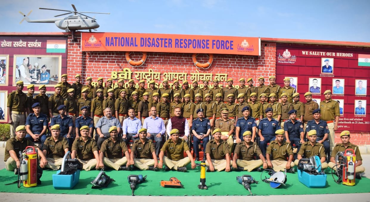 यूपी एसडीआरएफ के पहले बैच का एनडीआरएफ में शुरू हुआ प्रशिक्षण