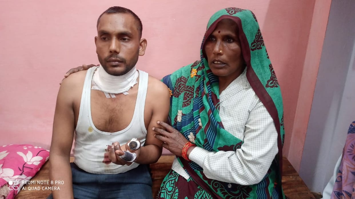 मांझे की चपेट में आने से बाइक सवार युवक की गर्दन लहूलुहान