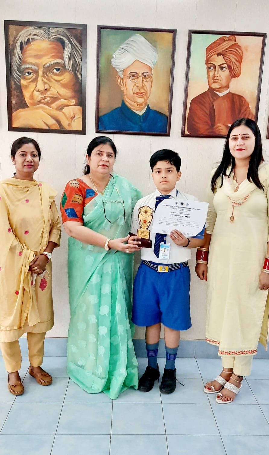 शतरंज में मॉडल स्कूल का गौरव रहा द्वितीय